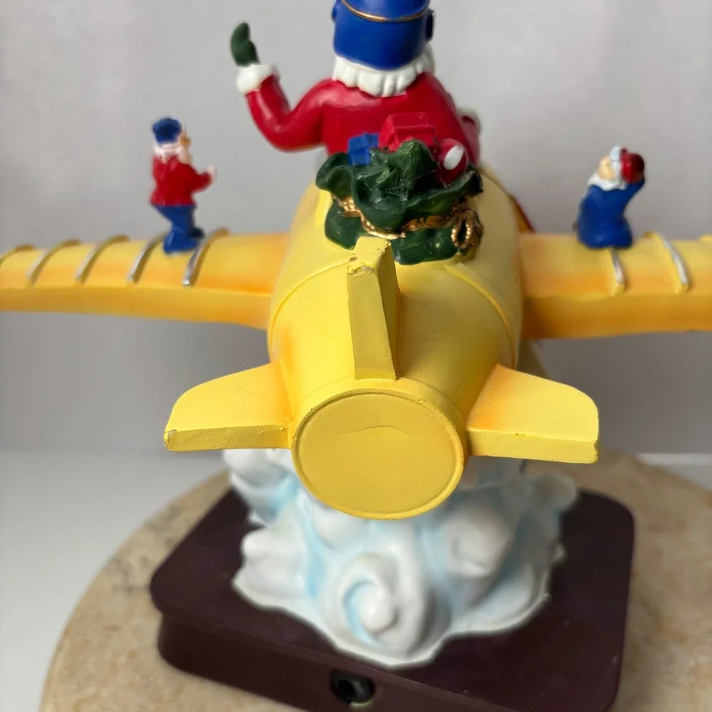 Enchanted Forest Musical Christmas Airplane Santa LED Lights Plays Songs‎